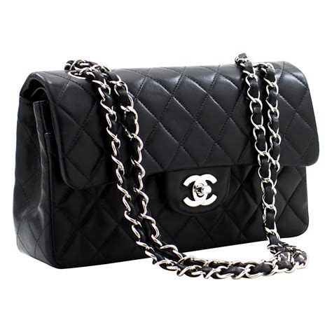 black chanel bag new|black chanel bag with black chain.